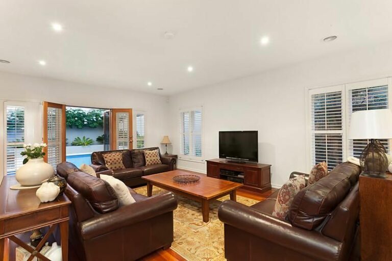 Living area of family home in Moonee Ponds before home renovation works